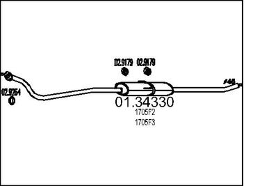 0134330 MTS Предглушитель выхлопных газов