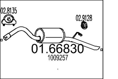 0166830 MTS Глушитель выхлопных газов конечный