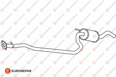 E12827C EUROREPAR Средний глушитель выхлопных газов