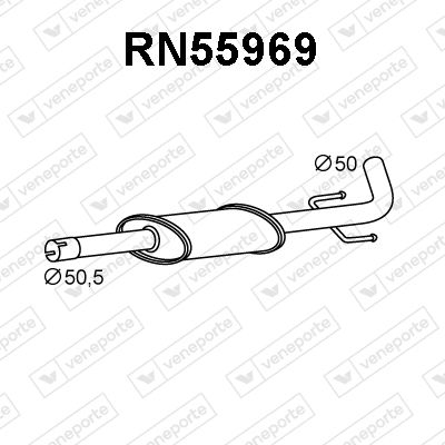 RN55969 VENEPORTE Предглушитель выхлопных газов