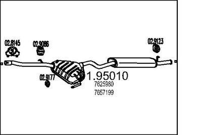 0195010 MTS Глушитель выхлопных газов конечный