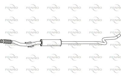 P17059 FENNO Средний глушитель выхлопных газов