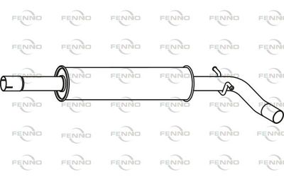 P55029 FENNO Средний глушитель выхлопных газов