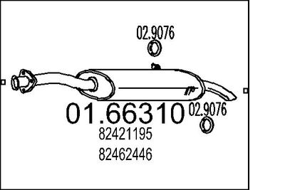 0166310 MTS Глушитель выхлопных газов конечный