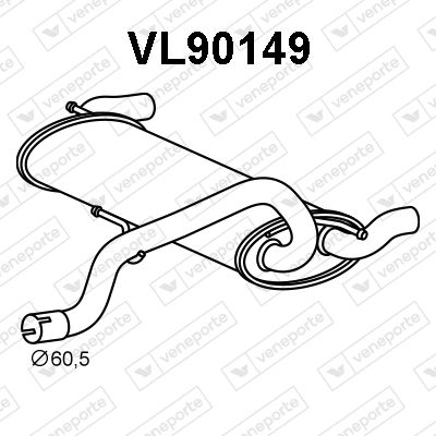 VL90149 VENEPORTE Глушитель выхлопных газов конечный