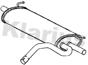 221678 KLARIUS Глушитель выхлопных газов конечный