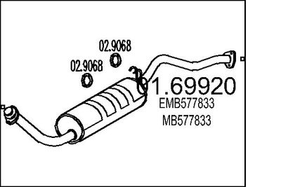 0169920 MTS Глушитель выхлопных газов конечный