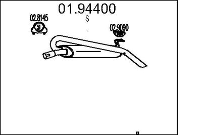 0194400 MTS Глушитель выхлопных газов конечный