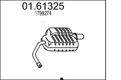 0161325 MTS Глушитель выхлопных газов конечный
