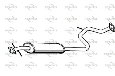 P2943 FENNO Средний глушитель выхлопных газов