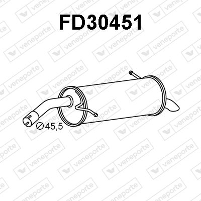 FD30451 VENEPORTE Глушитель выхлопных газов конечный