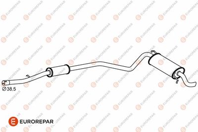 E12805F EUROREPAR Глушитель выхлопных газов конечный