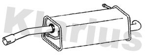 221668 KLARIUS Глушитель выхлопных газов конечный