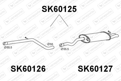 SK60125 VENEPORTE Глушитель выхлопных газов конечный