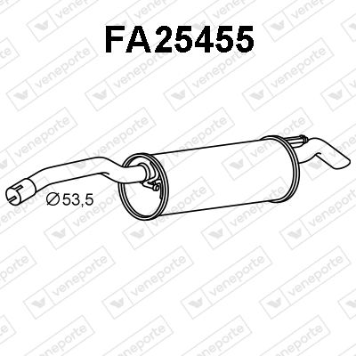 FA25455 VENEPORTE Глушитель выхлопных газов конечный