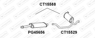 CT15588 VENEPORTE Предглушитель выхлопных газов