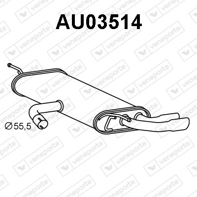 AU03514 VENEPORTE Глушитель выхлопных газов конечный