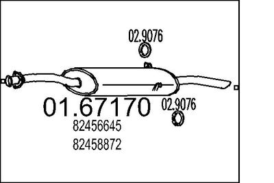 0167170 MTS Глушитель выхлопных газов конечный