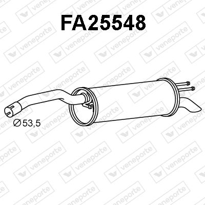 FA25548 VENEPORTE Глушитель выхлопных газов конечный