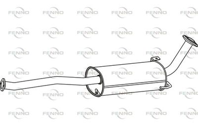 P4116 FENNO Средний глушитель выхлопных газов