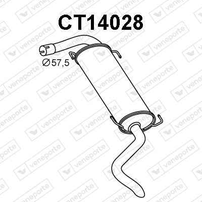 CT14028 VENEPORTE Глушитель выхлопных газов конечный