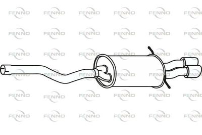 P30608 FENNO Глушитель выхлопных газов конечный