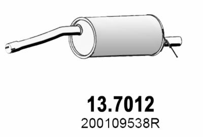 137012 ASSO Глушитель выхлопных газов конечный