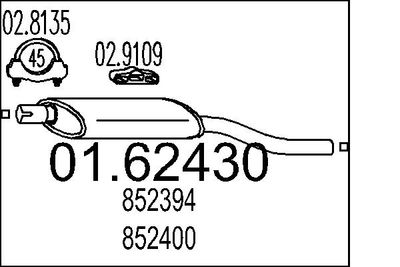 0162430 MTS Глушитель выхлопных газов конечный