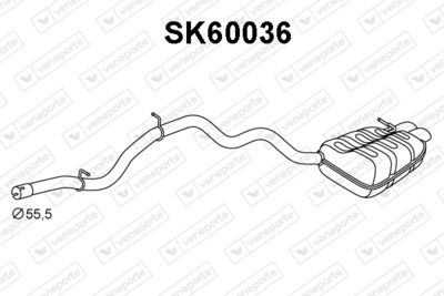 SK60036 VENEPORTE Глушитель выхлопных газов конечный