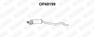 OP40199 VENEPORTE Средний глушитель выхлопных газов