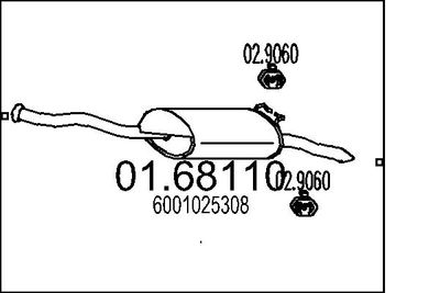 0168110 MTS Глушитель выхлопных газов конечный
