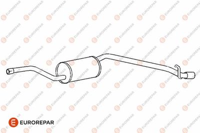 E12805H EUROREPAR Глушитель выхлопных газов конечный