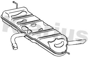 221079 KLARIUS Глушитель выхлопных газов конечный