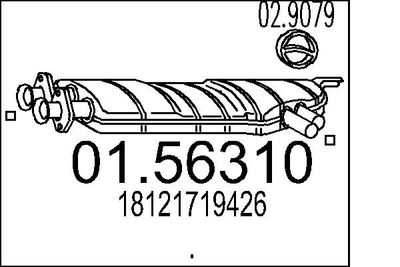 0156310 MTS Средний глушитель выхлопных газов
