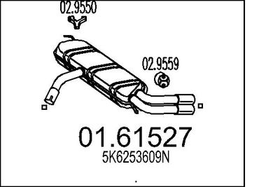 0161527 MTS Глушитель выхлопных газов конечный