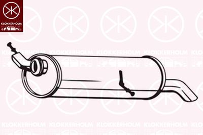 135709 KLOKKERHOLM Глушитель выхлопных газов конечный