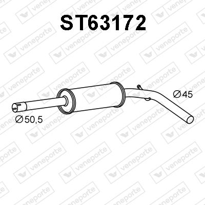 ST63172 VENEPORTE Предглушитель выхлопных газов