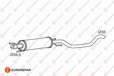 1609218080 EUROREPAR Предглушитель выхлопных газов