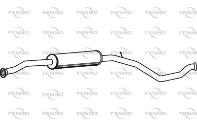 P4602 FENNO Средний глушитель выхлопных газов