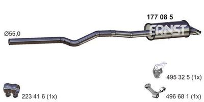 177085 ERNST Глушитель выхлопных газов конечный
