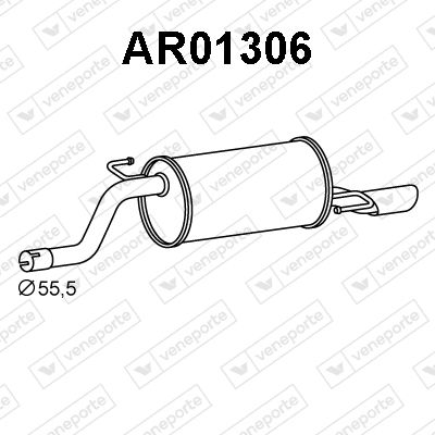 AR01306 VENEPORTE Глушитель выхлопных газов конечный