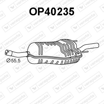 OP40235 VENEPORTE Глушитель выхлопных газов конечный