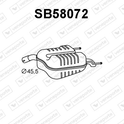 SB58072 VENEPORTE Глушитель выхлопных газов конечный