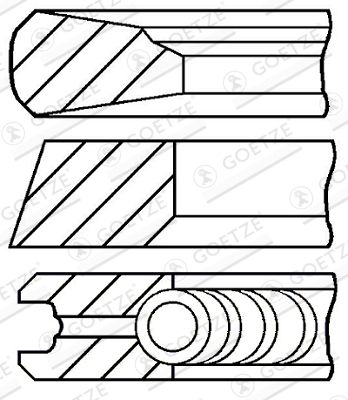 0814300700 GOETZE ENGINE Комплект поршневых колец