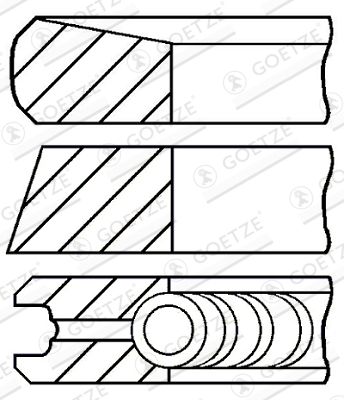 0852940000DR GOETZE ENGINE Комплект поршневых колец