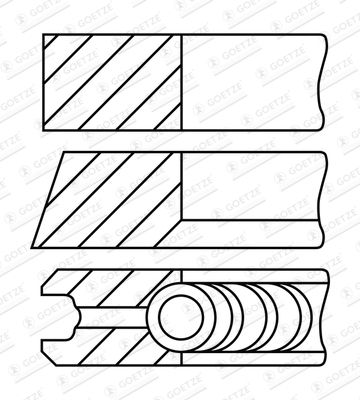 0843310500 GOETZE ENGINE Комплект поршневых колец