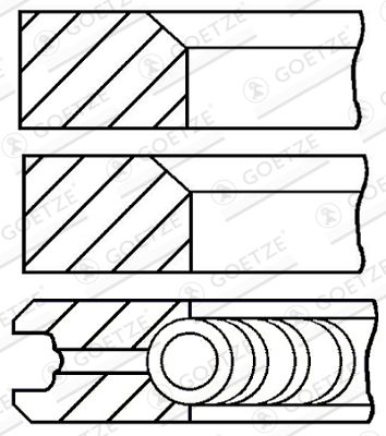 0817071110 GOETZE ENGINE Комплект поршневых колец