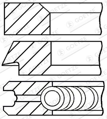 0843700000 GOETZE ENGINE Комплект поршневых колец