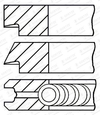 0814530600 GOETZE ENGINE Комплект поршневых колец