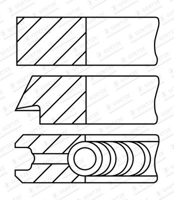 0814830700 GOETZE ENGINE Комплект поршневых колец